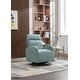 preview thumbnail 13 of 11, Jiada Upholstered Swivel Glider.Rocking Chair For Nursery In Beige.Modern Style One Left Bag - 27.95 x 26.77 x 39.37 Light Blue