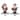 Santa Claus Christmas Stocking Holders - 4.75" - Set of 2