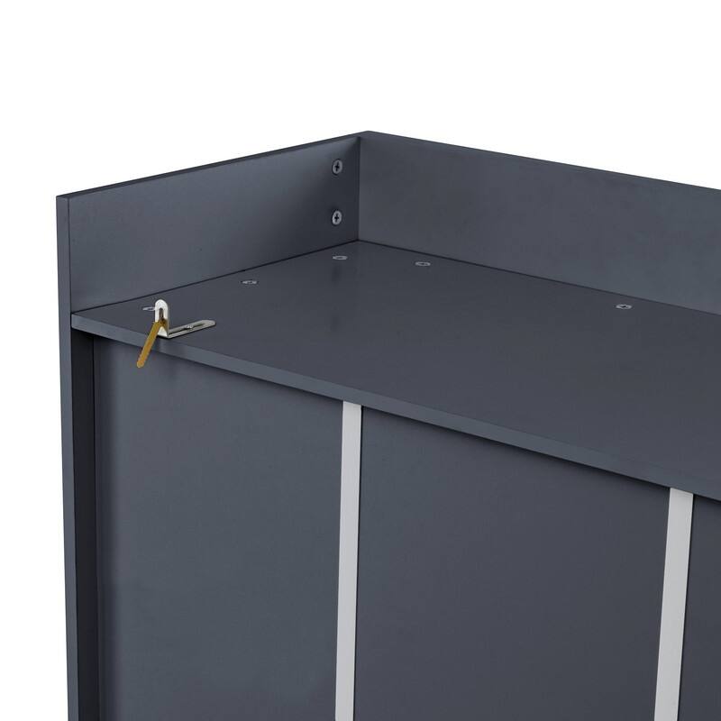 Freestanding 78" Tall Kitchen Pantry Storage Cabinet with Drop-Down Surface and Adjustable Shelves,Power Outlet for Organization