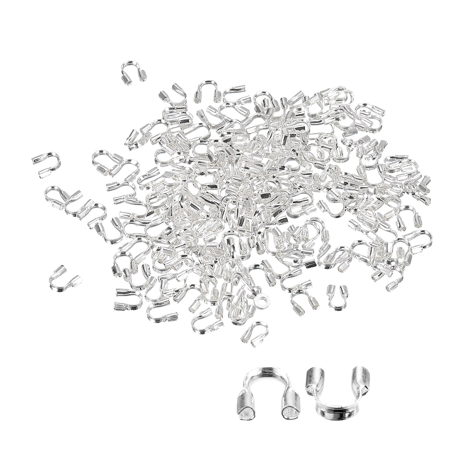 200Pcs 0.6mm U Shape Wire Guard Thread Protector Loop for Jewelry Making,  Silver - On Sale - Bed Bath & Beyond - 37434323
