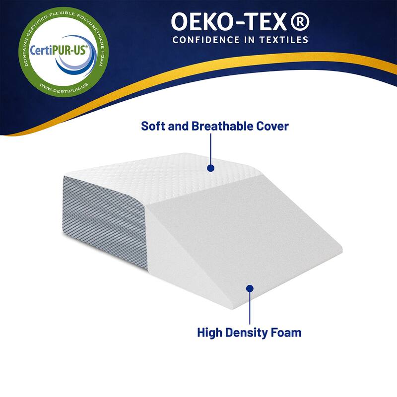 Onetan, Leg Elevation Pillow, Blood Circulation, Leg Swelling Relief and Sciatica Pain Relief, Removable Cover, 21-Inch , White