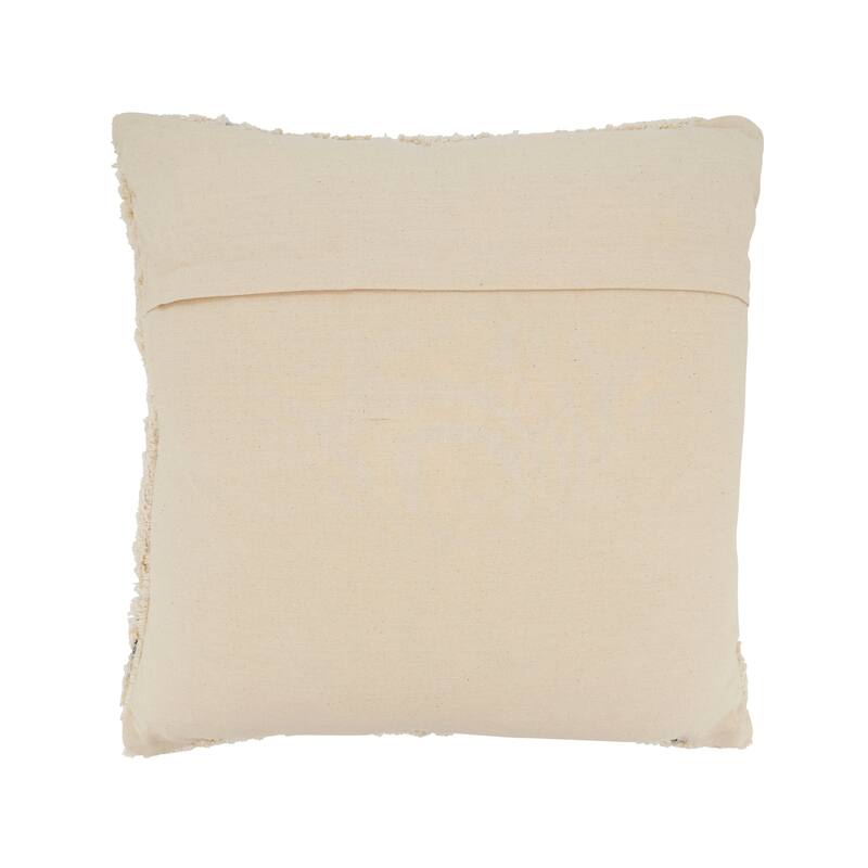 Tufted Symmetry Embroidered Throw Pillow