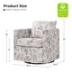 preview thumbnail 34 of 51, HULALA HOME Erkenbald Modern Slipcovered Swivel Chair with Reversible Cushion and Washable Cover