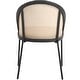 preview thumbnail 9 of 10, Urbane Modern Stylish Dining Chair with Vinyl Fabric Seat and Wicker Back for Dining Room & Kitchen, Set of 4