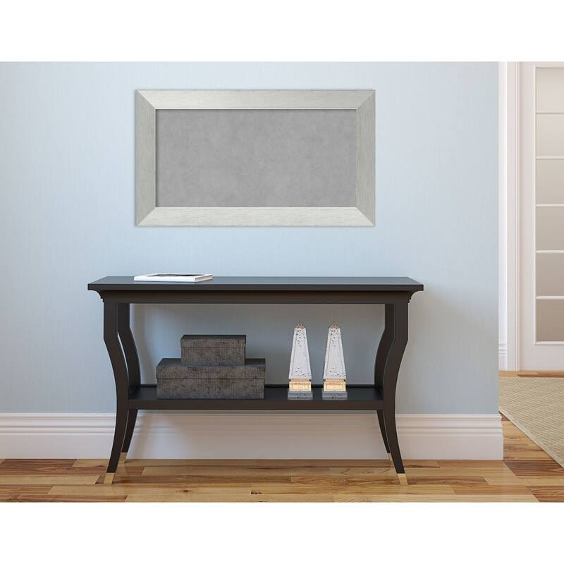 Amanti Art Brushed Sterling Silver Framed Magnetic Board