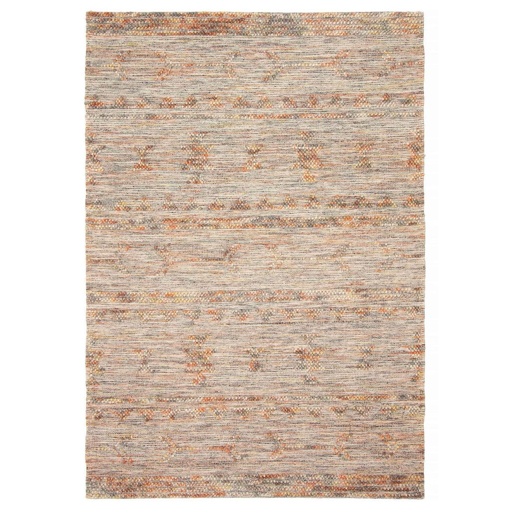 ECARPETGALLERY Braid weave Sienna Multi Color Wool Rug - 5'2 x 7'7