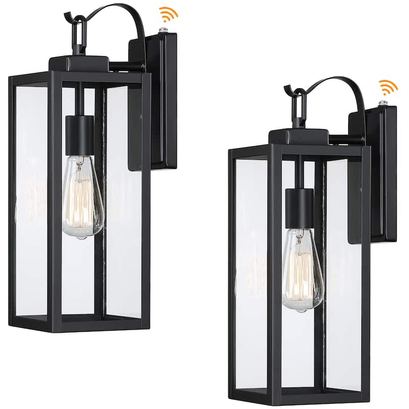 2 Pack Exterior Waterproof Wall Sconce Light Dusk to Dawn - 5.9"x7.8"x17.7" - 5.9"x7.8"x17.7"