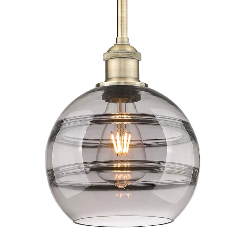 Innovations Lighting 616-1S 9 8 Rochester Pendant Rochester 8" Wide - Antique Brass / Clear