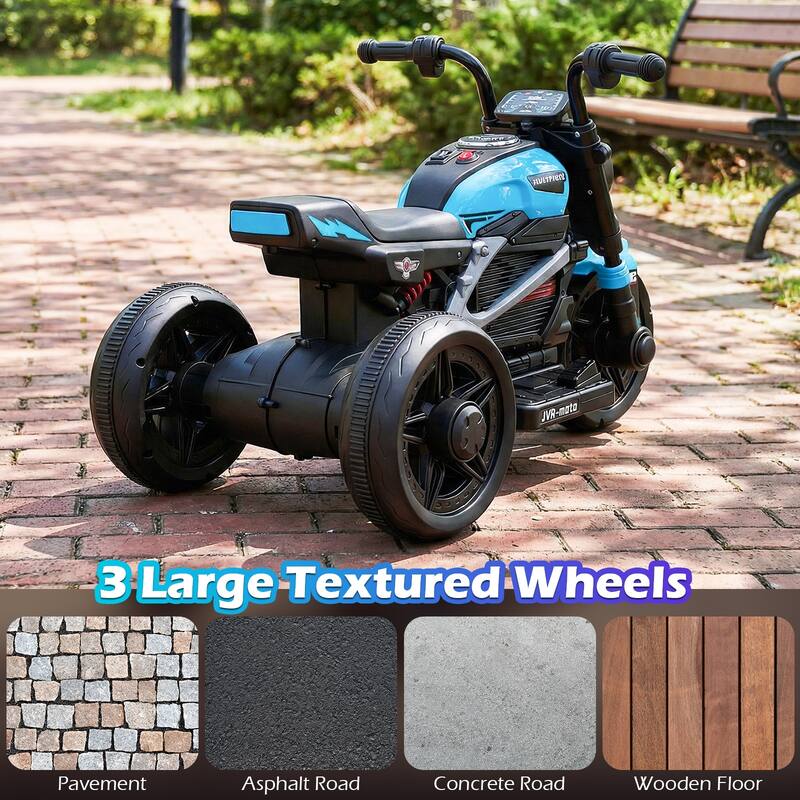 Gymax 6V Kids Motorcycle w/Song Story LED Headlights Accelerator