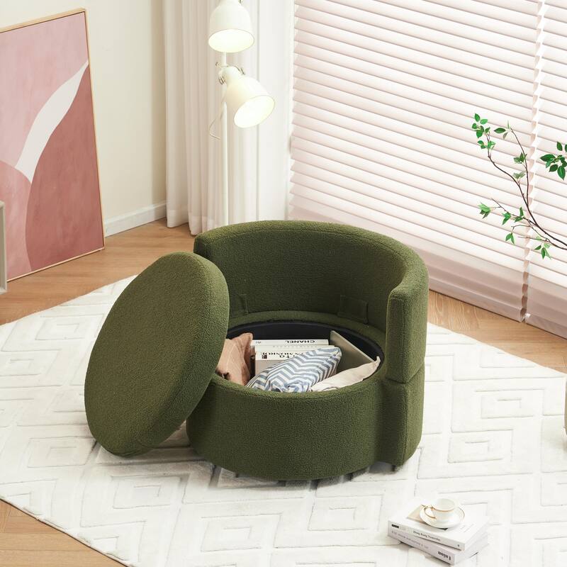 Multifunctional Teddy Fabric Chair for Living Room