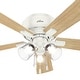 preview thumbnail 6 of 18, Hunter 52" Crestfield Low Profile Ceiling Fan with 3-Light LED Light Kit and Pull Chain - Casual, Farmhouse, Rustic