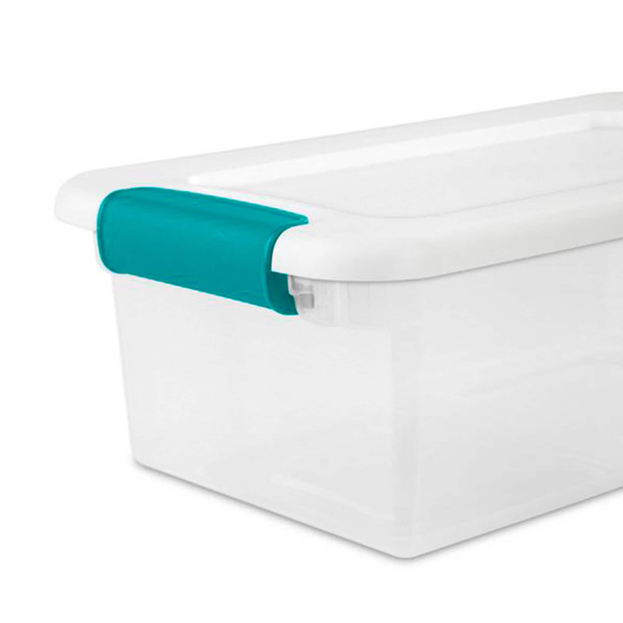 Sterilite Clear Plastic 6 Quart Storage Box Container with