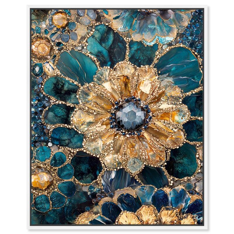 Opulent Geode IV Canvas by Art Remedy - White - 30" x 36"