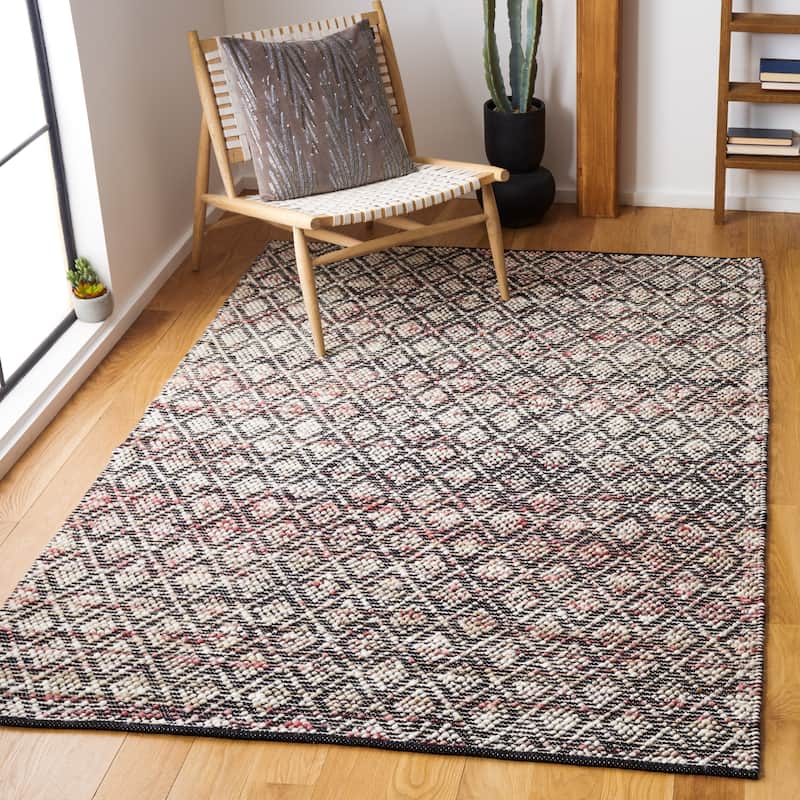 SAFAVIEH Handmade Natura Dalila Casual Wool Rug - 3' x 5' - Ivory/Red