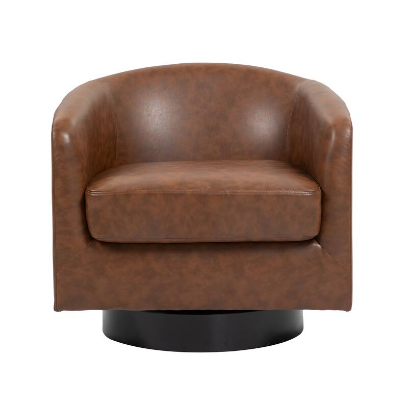 Modern 360°Swivel Accent Chairs Barrel Armchairs