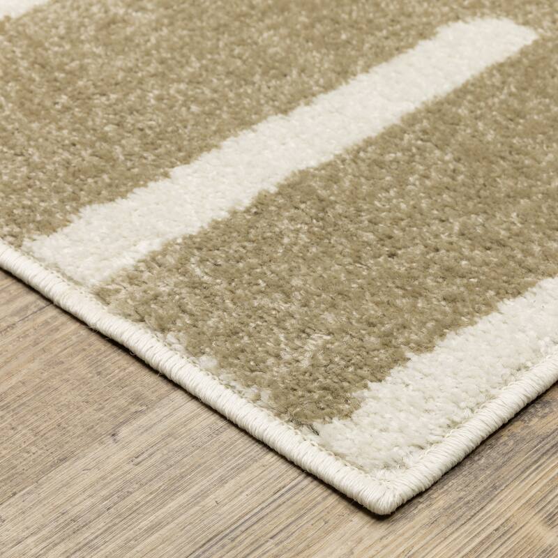 Quartz Abstract Maze Beige/ Ivory Area Rug