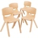 preview thumbnail 15 of 20, 4 Pack Plastic Stackable K-2 School Chair with 13.25"H Seat - 15.75"D x 14.5"W x 23.25"H