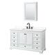 Option White / White Quartz Top / Matte Black Hardware