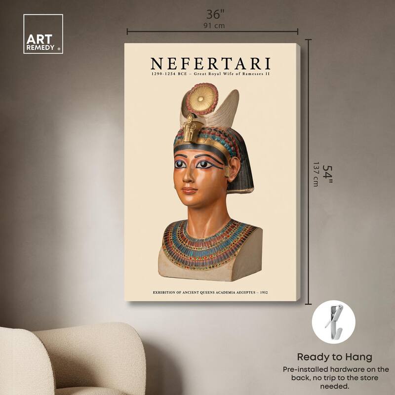 Ancient Egyptian Queen Canvas by Art Remedy, Gallery Wrapped