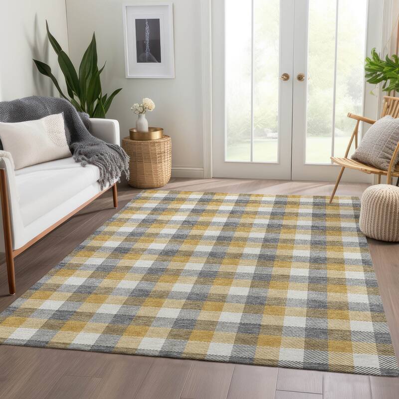 Premium Washable Super Soft Plaid Mayfield Rug