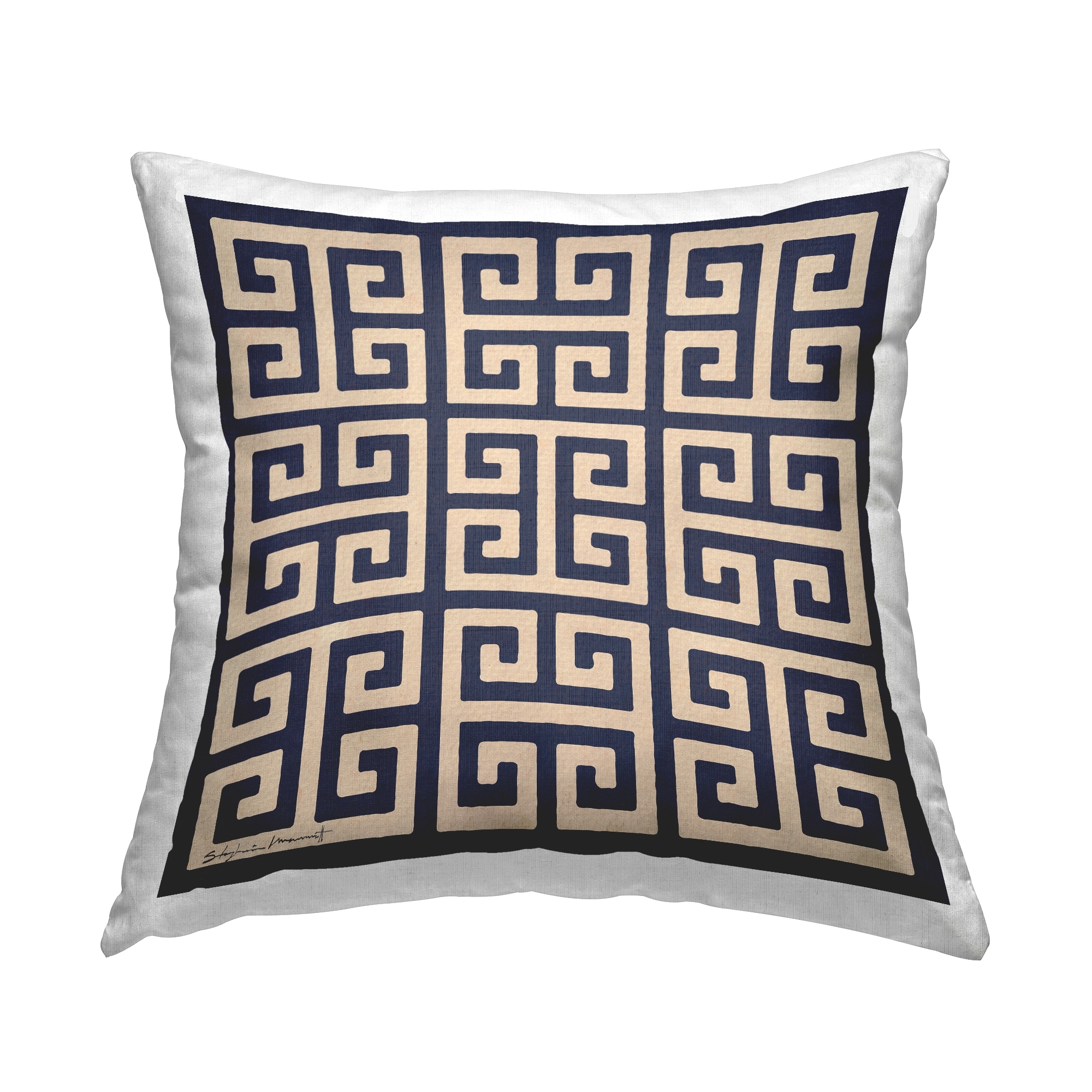 Stupell Classic Greek Key Pattern Printed Throw Pillow Design by Stephanie Workman Marrott