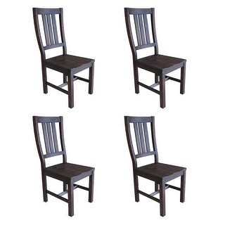 Wickham Vintage Java Slat Back Dining Chairs (Set of 4) - Bed Bath ...