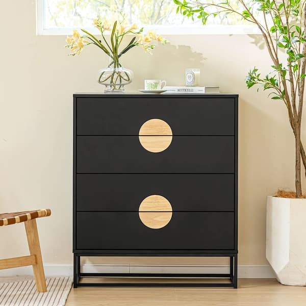 modern black tall dresser 6 Drawers, Modern Wooden Black Tall Dressers for Bedroom and Closet