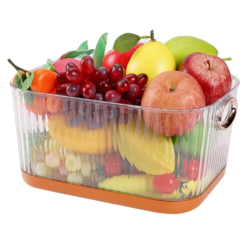 Set of 4 Plastic Storage Bins Organizers Stackable Clear Pantry Organizer Box Containers