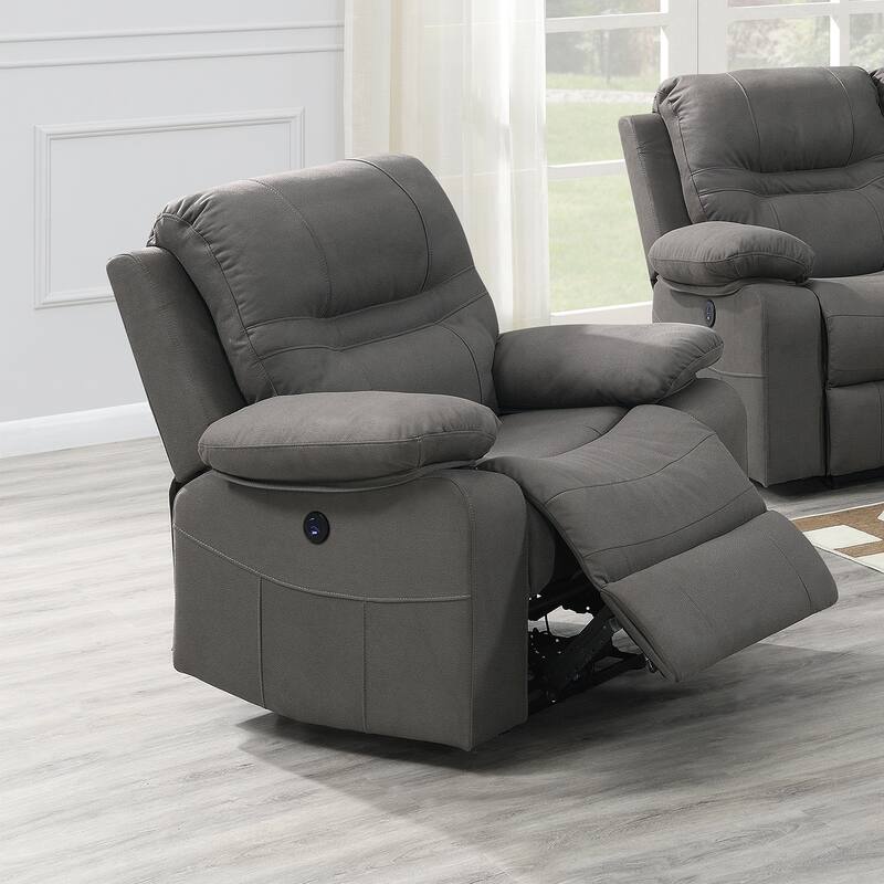 Breathable Leatherette Power Recliner