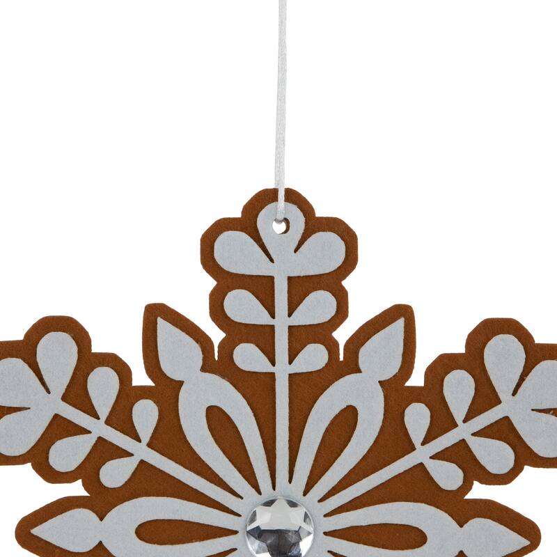 10" Snowflake Christmas Ornament with Gem