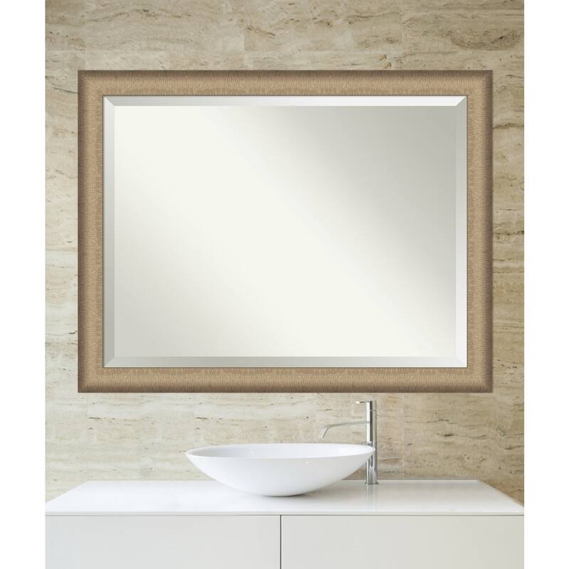 Beveled Bathroom Wall Mirror - Elegant Frame
