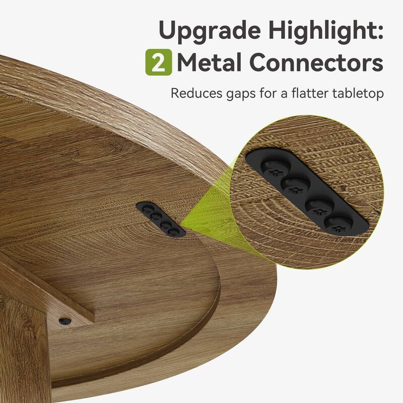 Round Dining Table for 2 People, 31.5" Farmhouse Dining Room Table