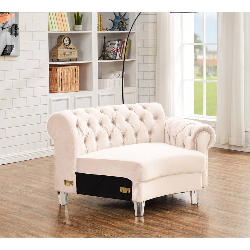 138.6" Velvet curved sofa Symmetrical Modular Sectional