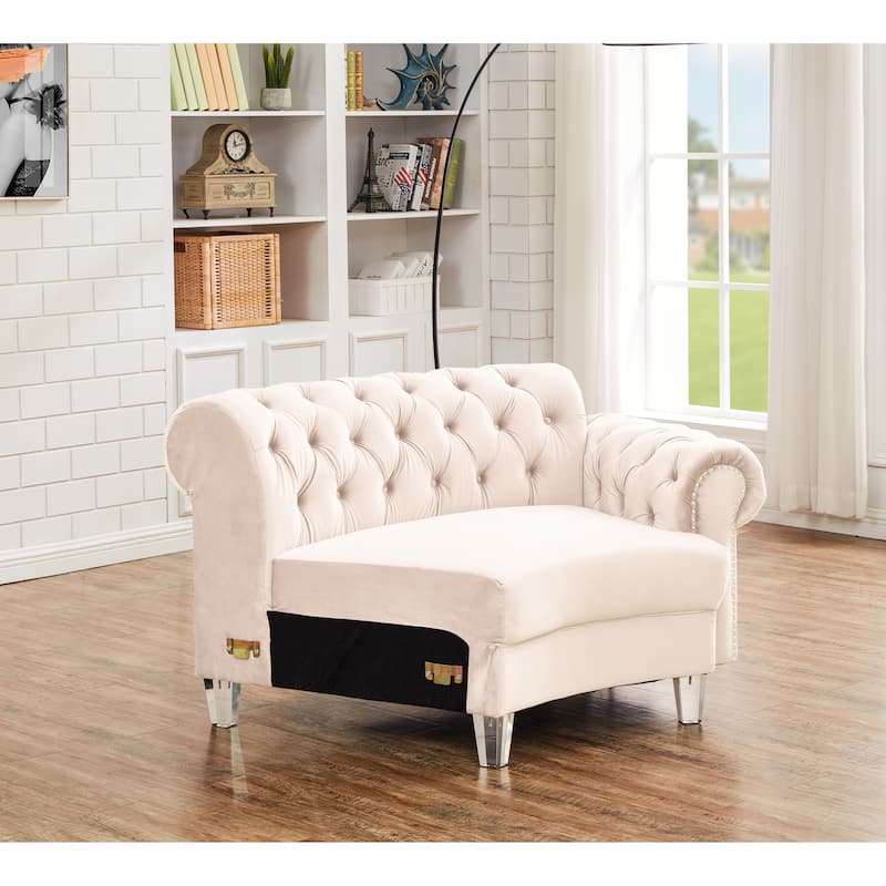Mousseau 138.6" Velvet Symmetrical Modular Sectional