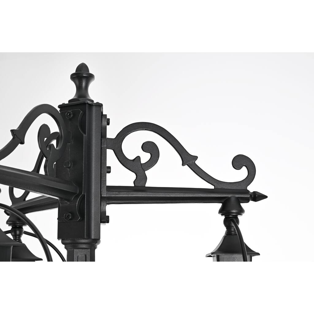 Kael 84 inch Outdoor Post light with pole in Black - 84"