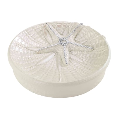 Avanti Linens Sequin Shells Soap Dish - Ivory - Soap Dish
