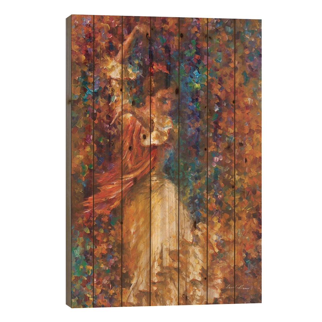 Flamenco and Fire Print On Wood by Leonid Afremov - Multi-Color