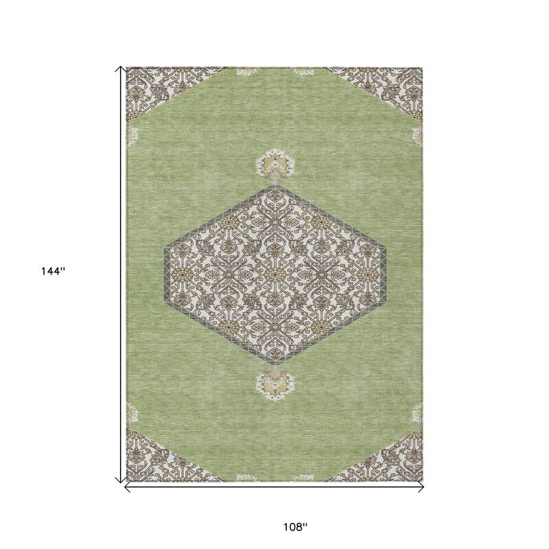 HomeRoots Oriental Traditional Rectangle Outdoor Rug