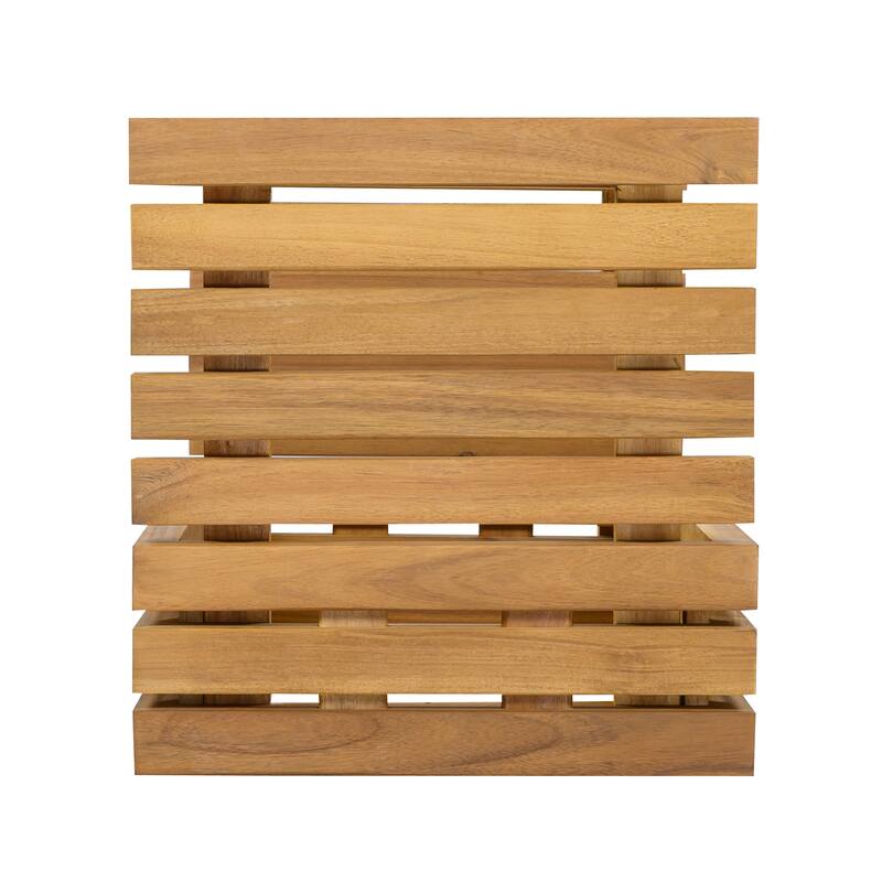 Christopher Knight Home - Outdoor 2-Piece Wood Conversation Set with Cushions and Side Table