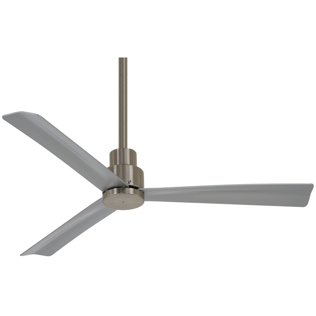 Minka Aire Simple Brushed Nickel Wet 3 Blade 44 Inch LED Ceiling Fan