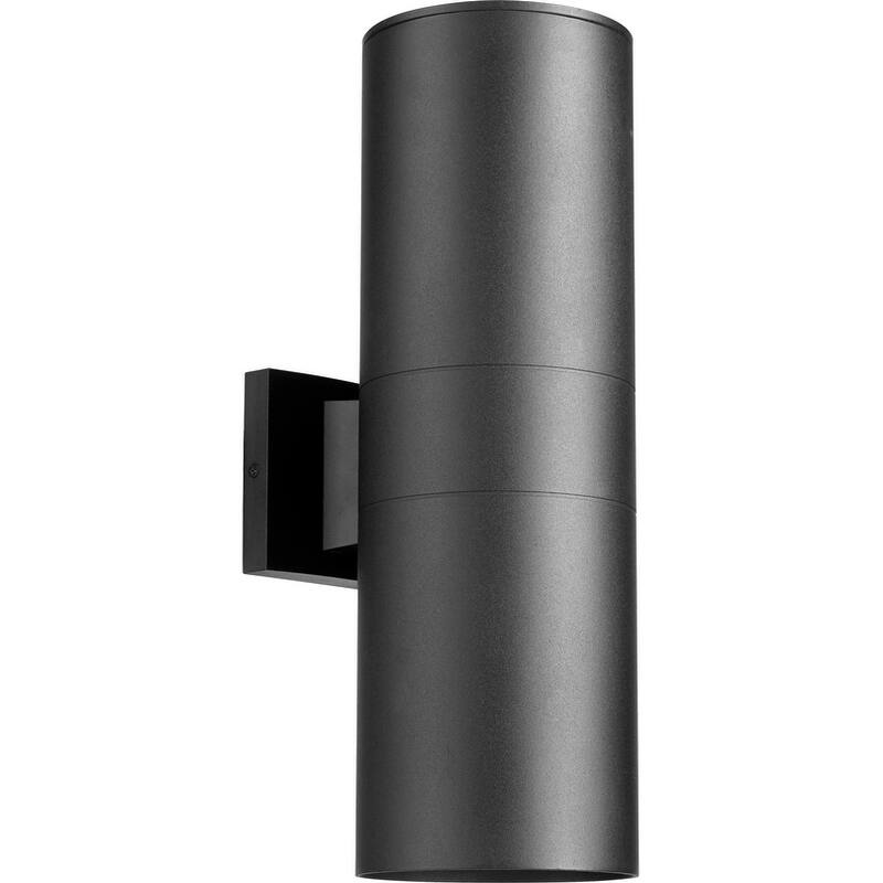 Quorum International Cylinder 2 Light 17" Tall Outdoor Wall Sconce - Noir