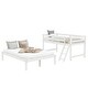 preview thumbnail 14 of 25, Twin over Full Solid Pine Wood Bunk bed with Full-length Guardrail,Clean Silhouette and A Hue of Elegance