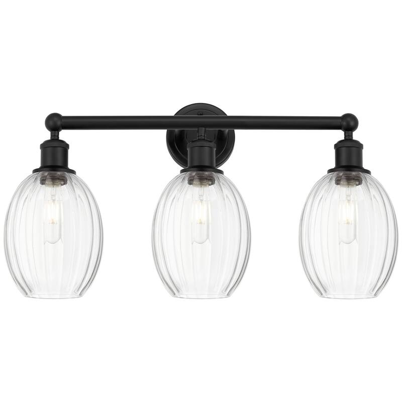 Innovations Lighting 616-3W-13-25 Preston Vanity Preston 3 Light 25" - Matte Black / Clear