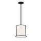 preview thumbnail 3 of 1, Carlyn 1 Light Black Pendant - 10'' W x 11.5'' H