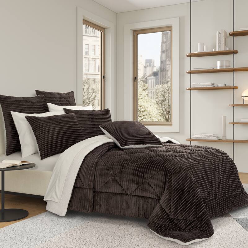 J. Queen New York Everett Comforter Set - Mocha - Queen