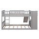preview thumbnail 10 of 25, Stairway Twin Over Twin Bunk Bed with Stairs Cabinet, Built-in Ladder and Safety Guardrails, Floor Bed Storage Platform Bed