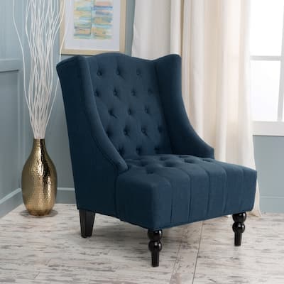 Christopher Knight Home Toddman Tufted High-Back Club Chair - 27.25" L x 33.75" W x 38.50" H