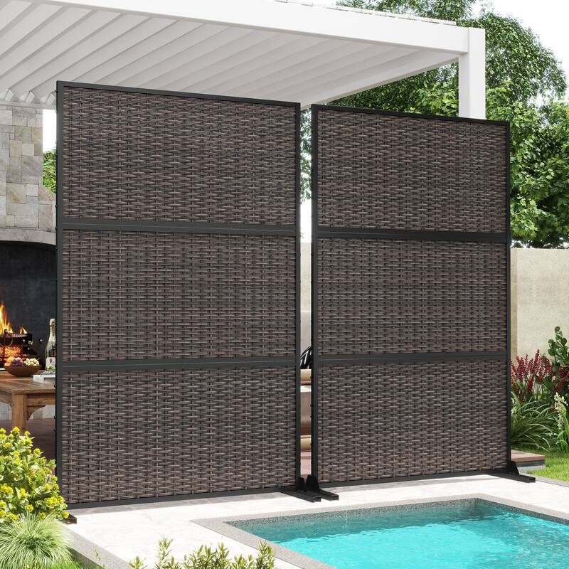 2Set Patio Outdoor Privacy Metal Screens and Panels