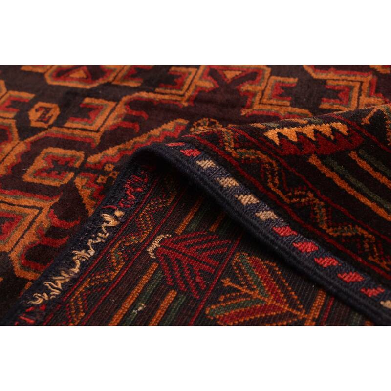 ECARPETGALLERY Hand-knotted Teimani Dark Brown Wool Rug - 3'10 x 5'11