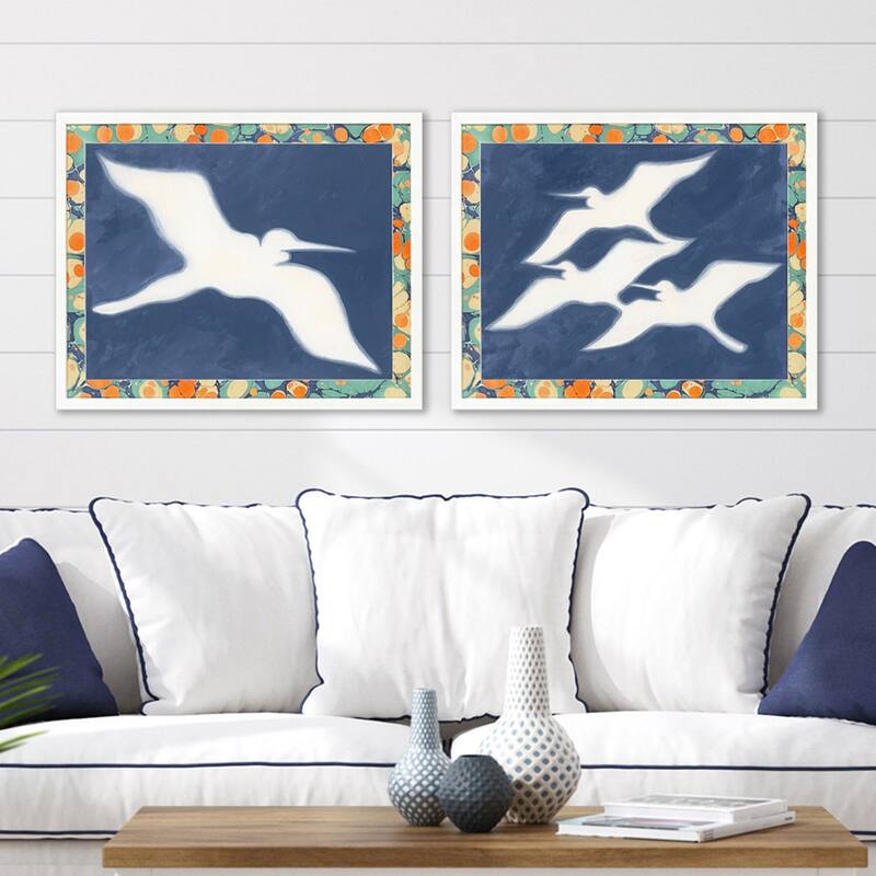 Paragon Curved Forms Framed Art - Set of 4 - 4-piece Set